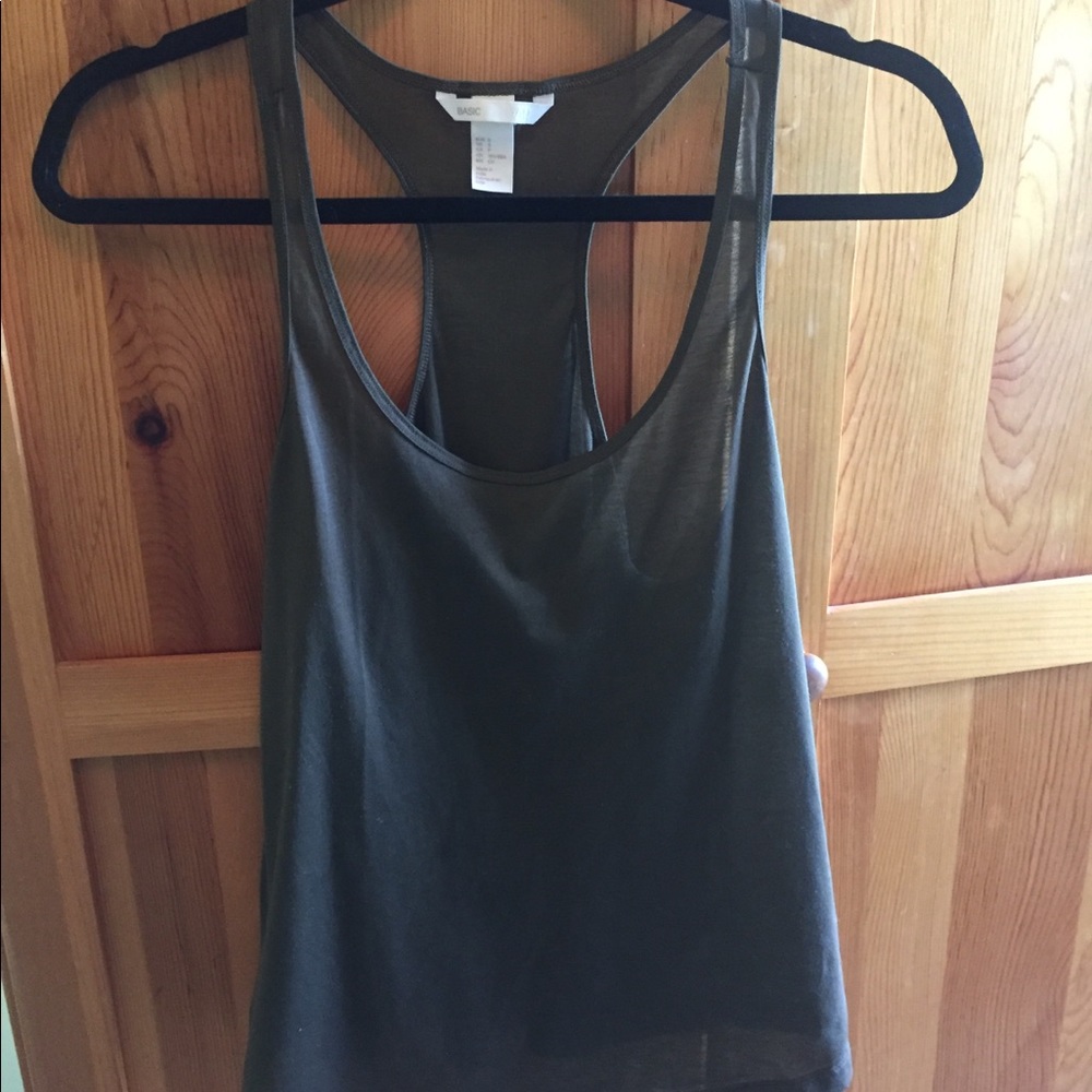 Olive slouchy tank top